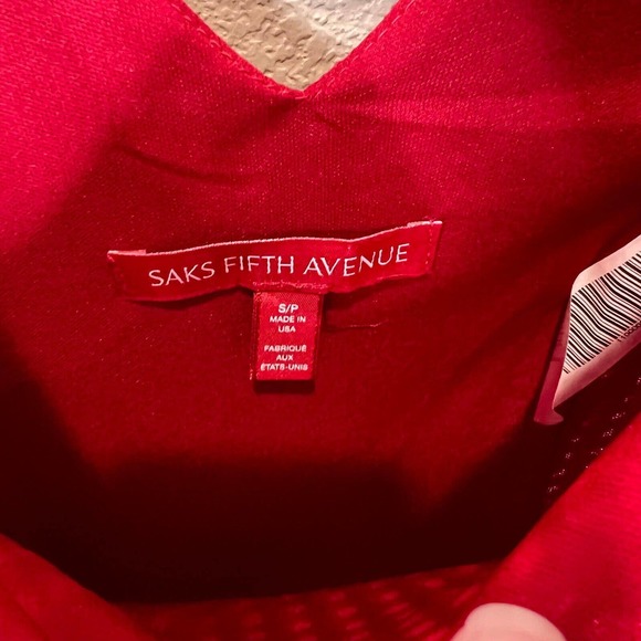 Saks Fifth Avenue‎ Women's Women's Eyelet Tank Dress Sleeveless Red Size S - Picture 5 of 12